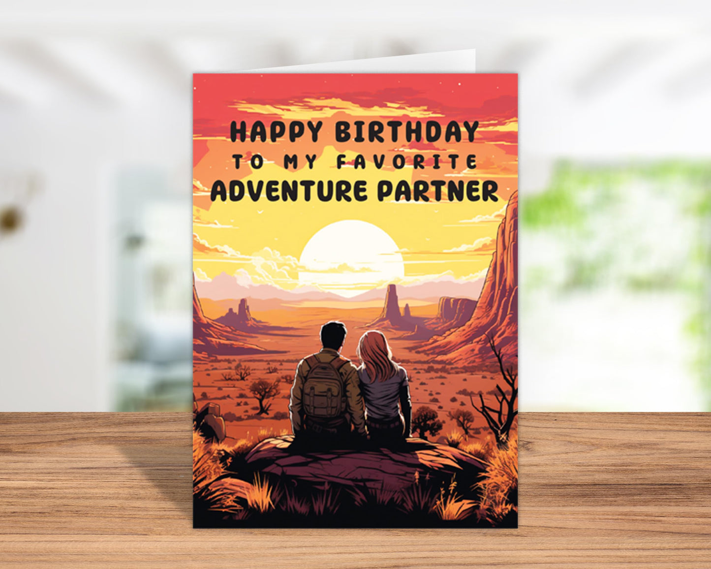 Birthday Card for Husband/Boyfriend (Pop-Art) with Envelope