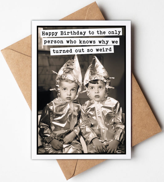 Katie Doodle - Picture Greeting Card with Envelope (Siblings)